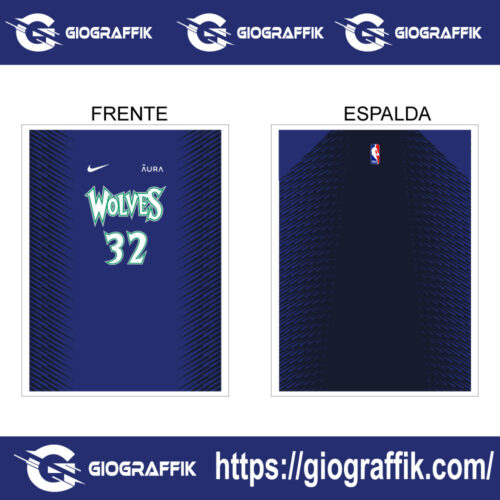 WOLVES NBA BLUE LINEAS FILO INCLINADOS