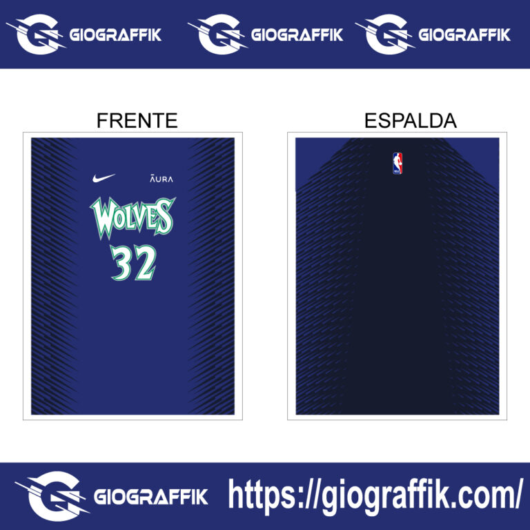 WOLVES NBA BLUE LINEAS FILO INCLINADOS