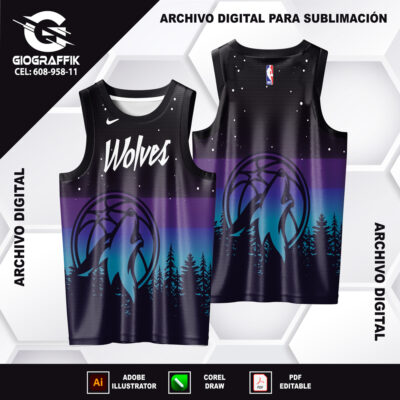 WOLVES WOLF NOCHE NOCTURNO DEGRADE