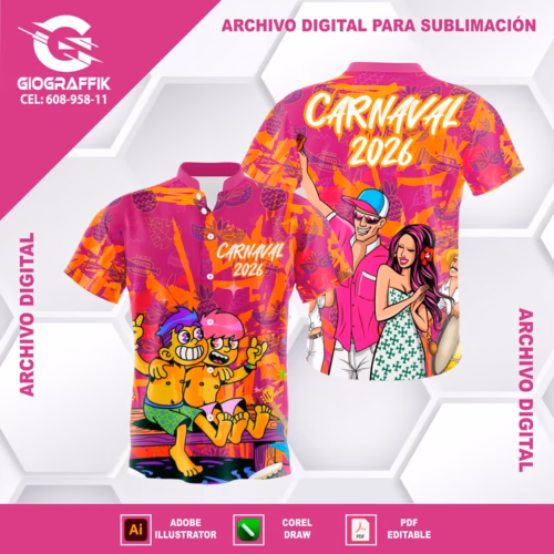 COMPARSA CARNAVAL MORADO ORANGE