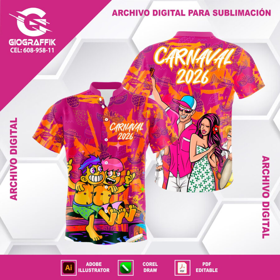 COMPARSA CARNAVAL MORADO ORANGE - Giograffik