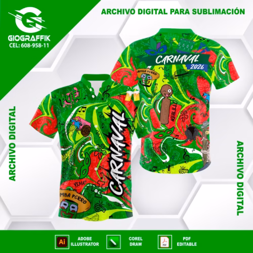 GREEN RED CARNAVAL TRAMA SANTA CRUZ