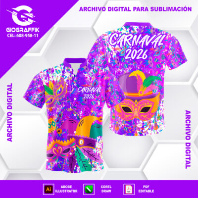 LILA MASCARA CARNAVAL GRUNGE