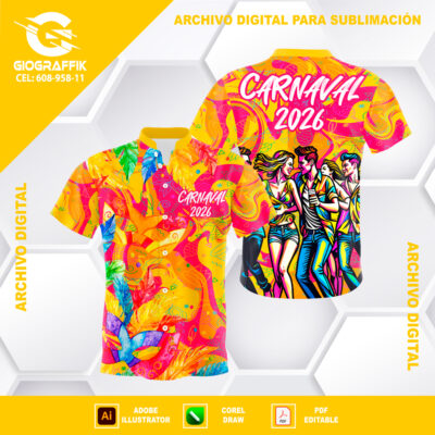 ORANGE MAGENTA PERSONAJES CARNAVAL