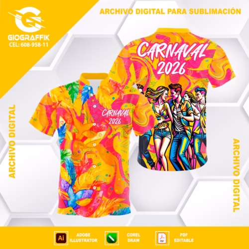ORANGE MAGENTA PERSONAJES CARNAVAL