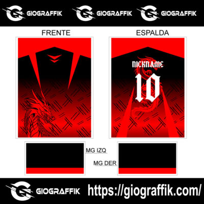 DRAGON RED DEGRADE BLACK