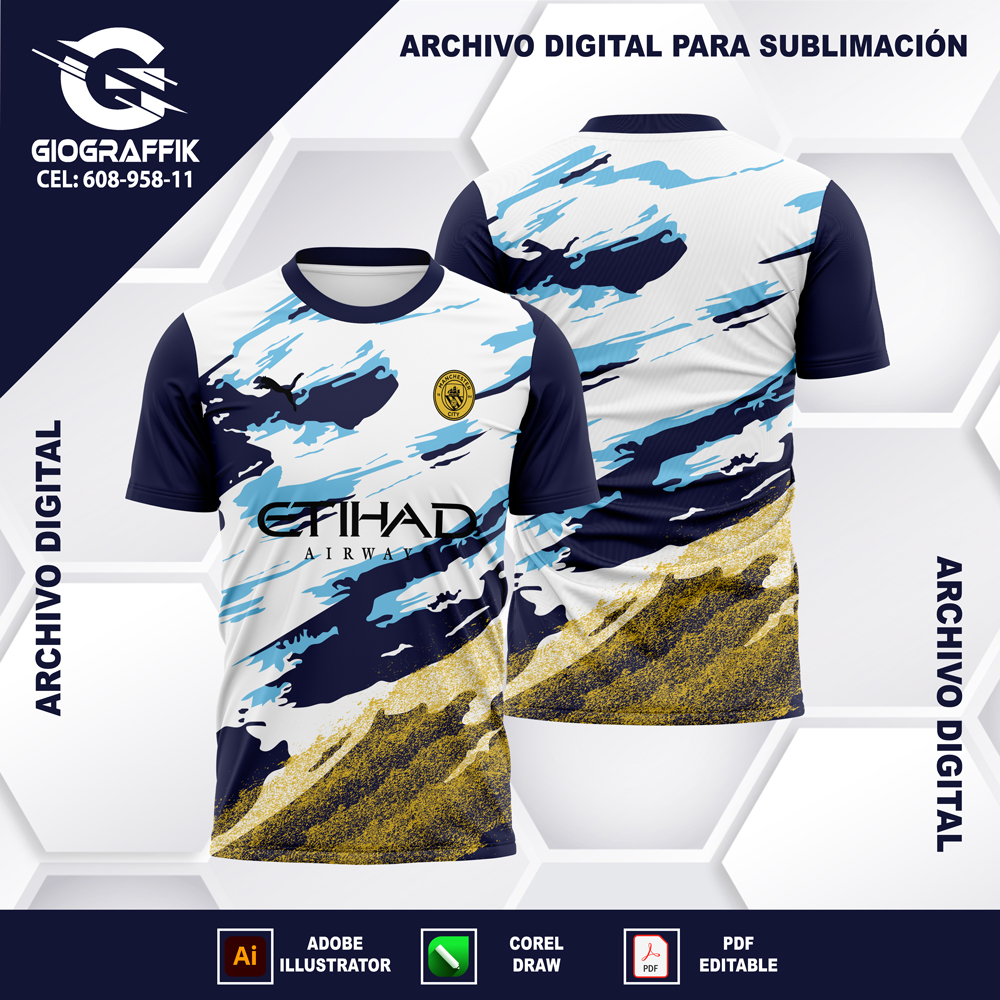 MANCHESTER CITY GRUNGE BLUE MANCHAS