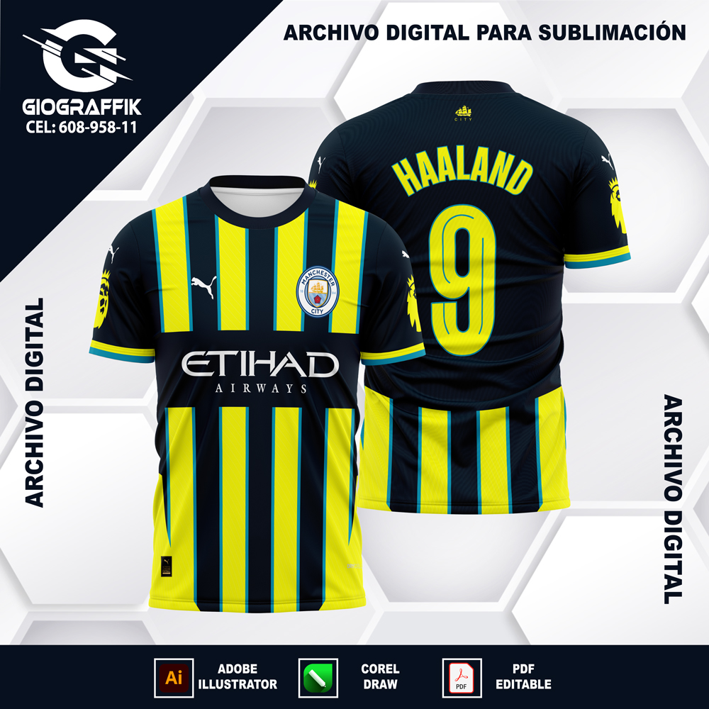 MANCHESTER CITY LINEAS YELLOW VISITA 2024-25