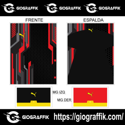 PATTERN GEOMETRICO RED BLACK