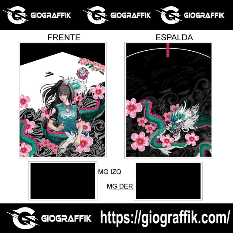 PRINCESA DRAGON VERDE AGUA MAGENTA PATTERNS