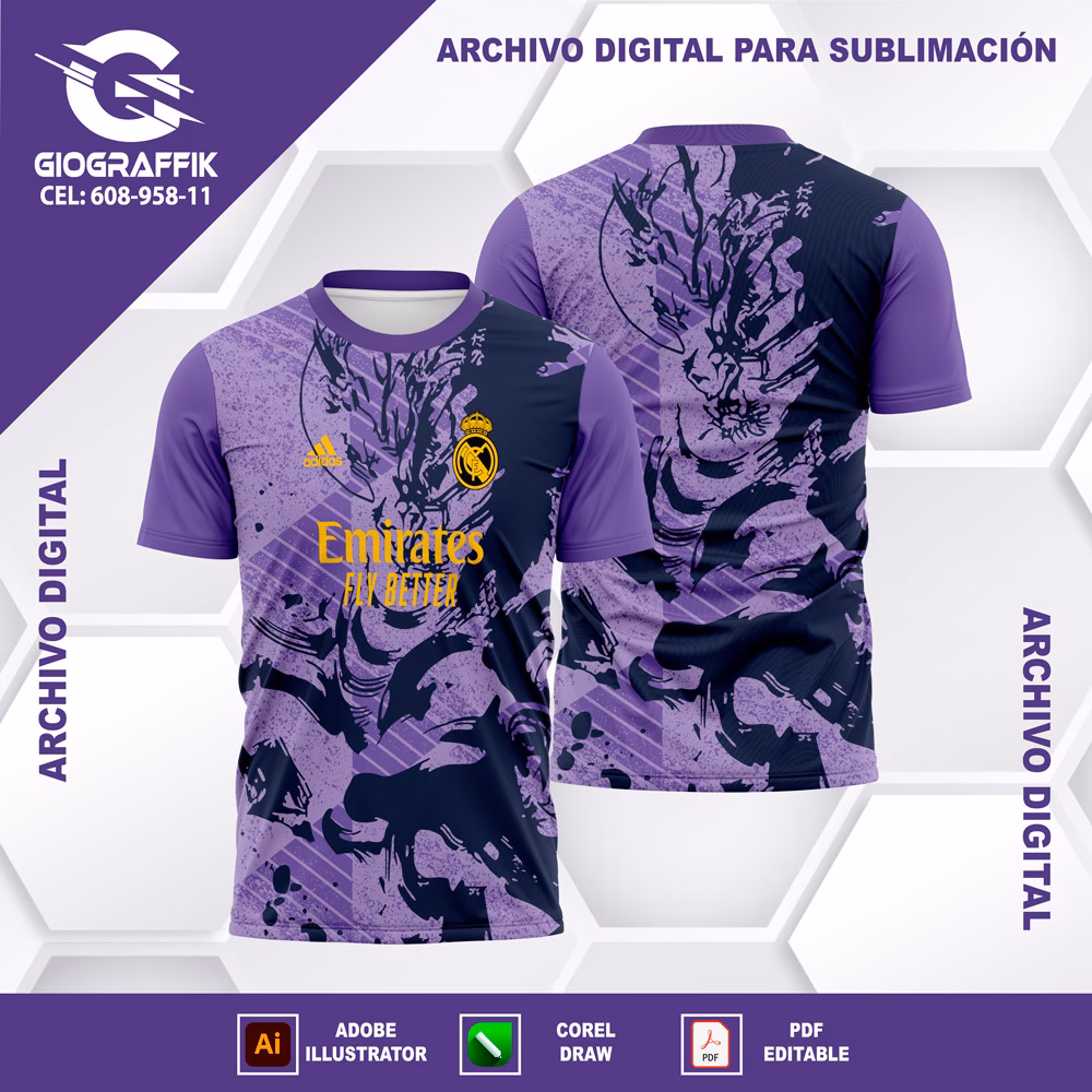 REAL MADRID LILA TRAMA BLUE MARINO GRUNGE