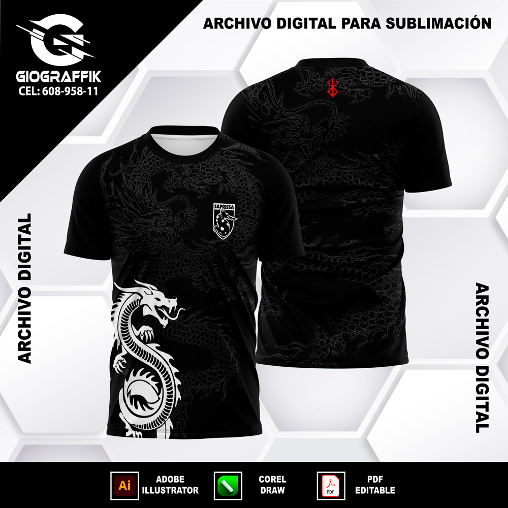 SAPRISSA DRAGON BLACK PATTERNS