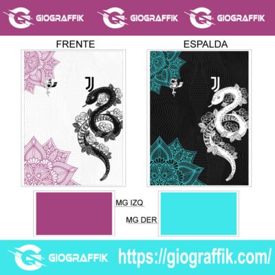 SERPIENTE FLORAL CIAN MORADO PATTERN