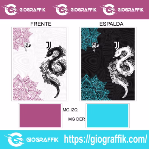 SERPIENTE FLORAL CIAN MORADO PATTERN