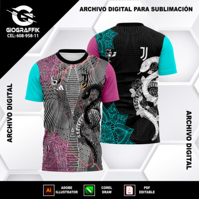 SERPIENTE FLORAL CIAN MORADO PATTERN