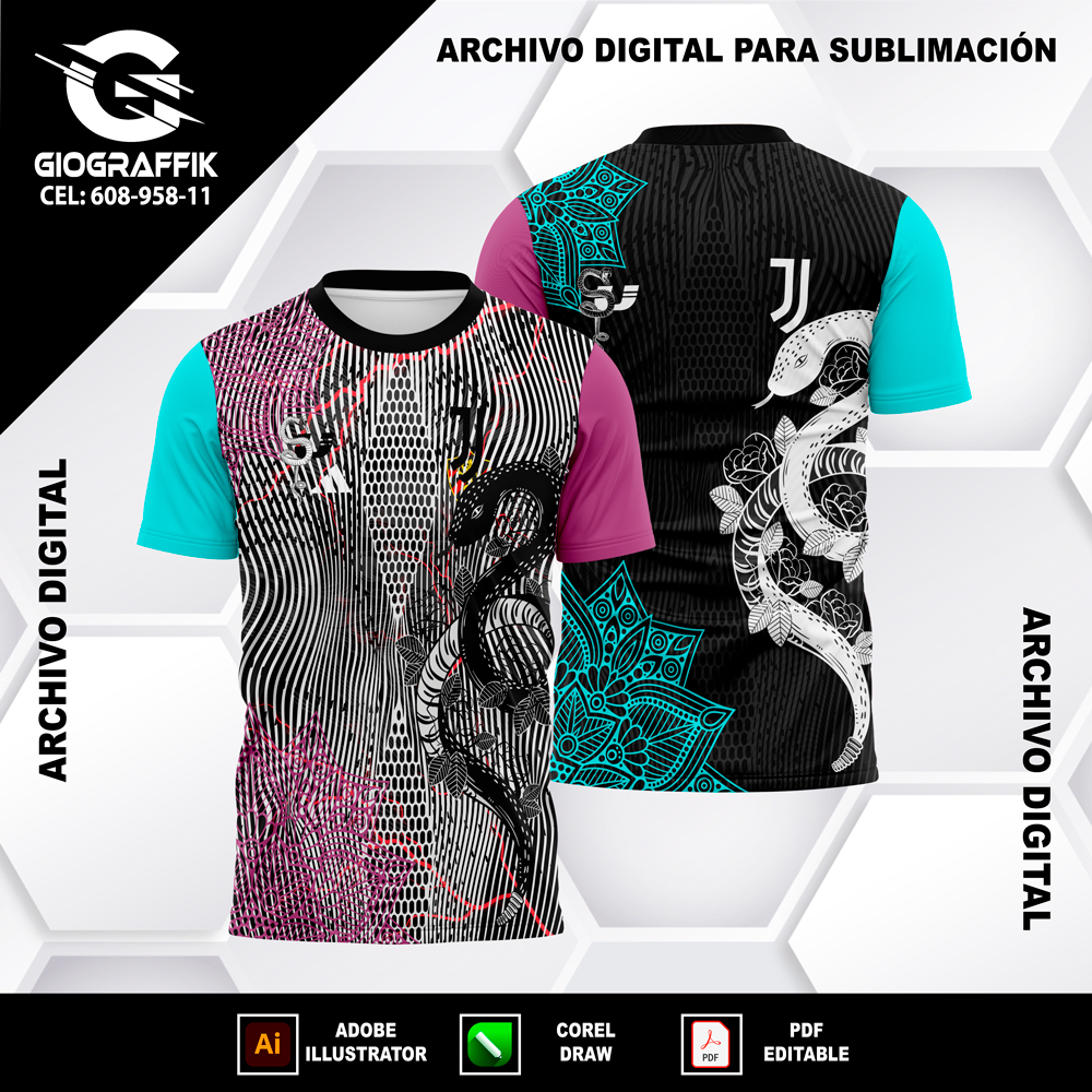 SERPIENTE FLORAL CIAN MORADO PATTERN