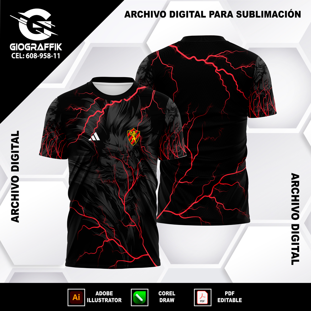 SPORT RECIFE LEON RAYOS RED BLACK