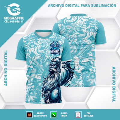 VIKINGOS CIAN PATTERNS GRUNGE CONCEPT