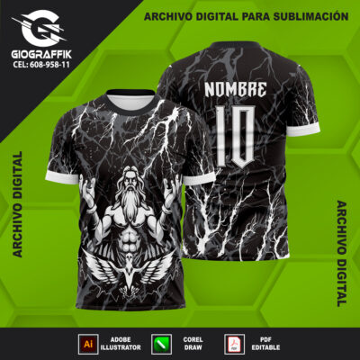 ZEUS KARMA BLANCO RAYOS GRUNGE