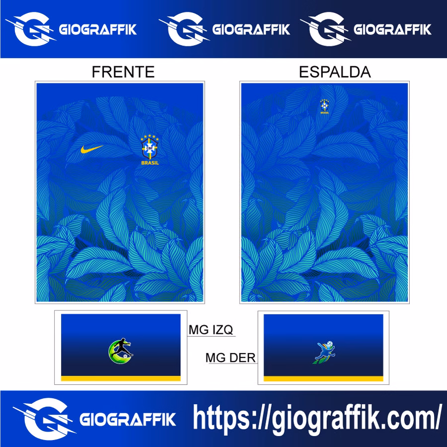 BRASIL HOJAS DEGRADE BLUE - Imagen 4
