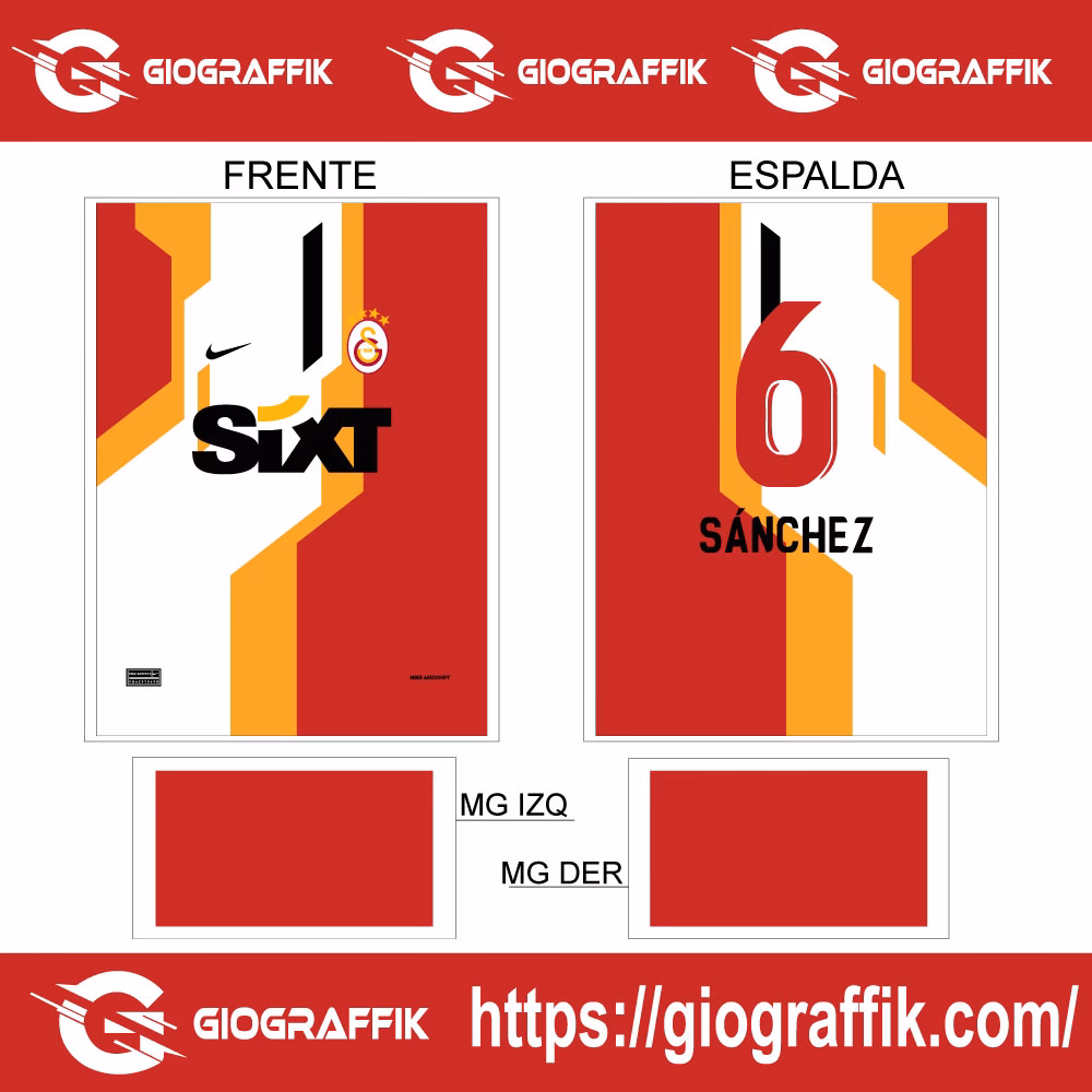 GALATASARAY GEOMETRIC RED ORANGE 2024 - Imagen 3