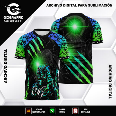 PANTERA TRAMA BLACK DEGRADE MORADO GREEN