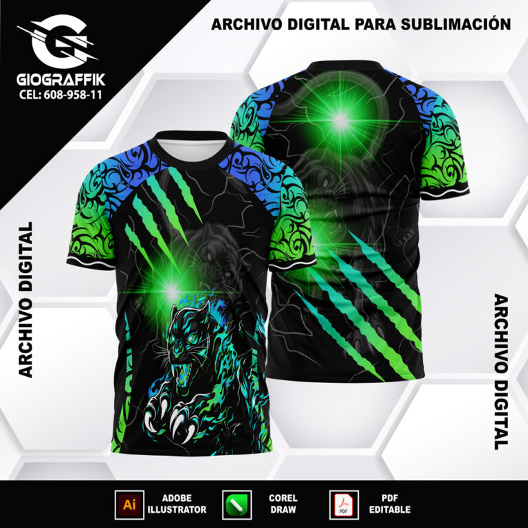 PANTERA TRAMA BLACK DEGRADE MORADO GREEN