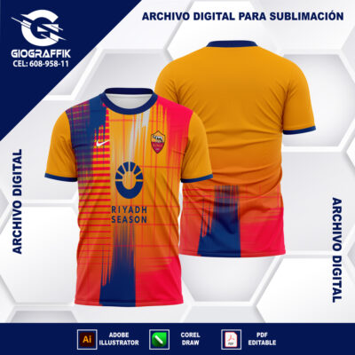 AS ROMA DEGRADE ORANGE RED