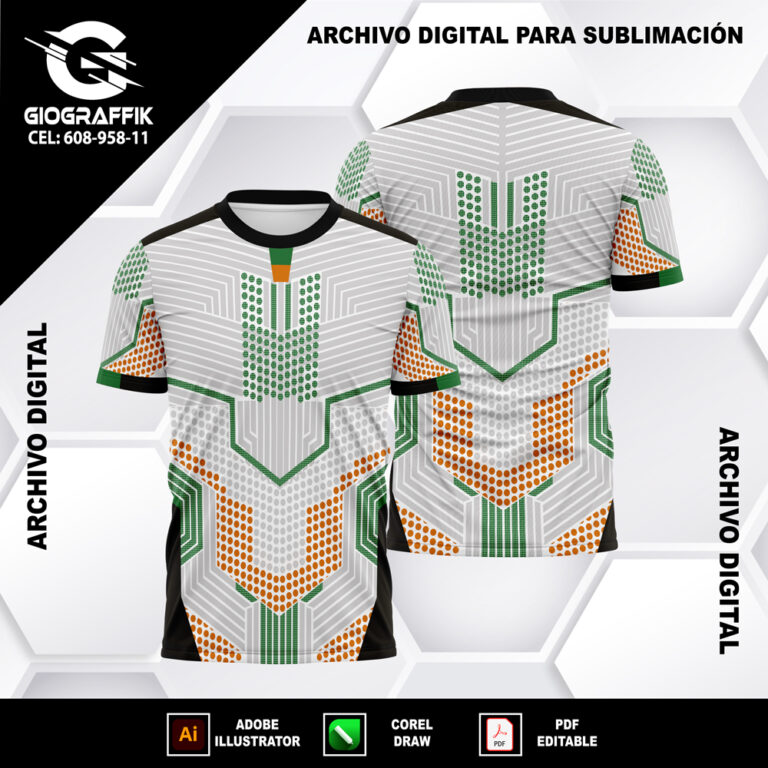 CIRCLE GEOMETRICO ORANGE GREEN