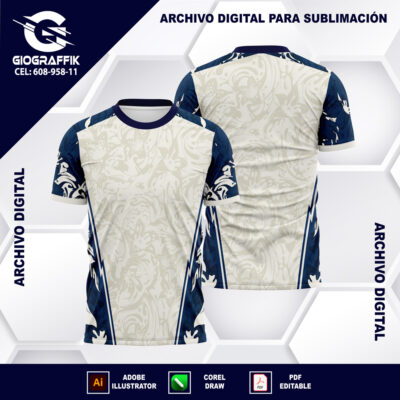 FLORAL TRAMA BLUE WHITE