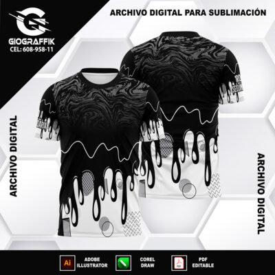 GEOMETRICO DEGRADE BLACK WHITE