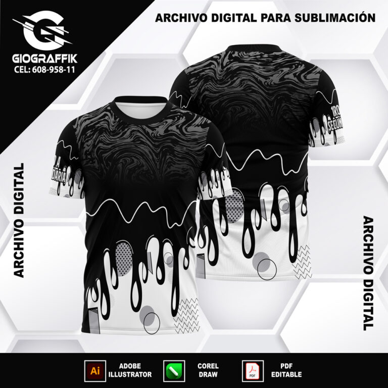 GEOMETRICO DEGRADE BLACK WHITE