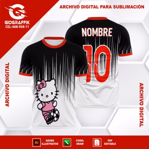 HELLO KITTY FRAN SPORT BLACK RED