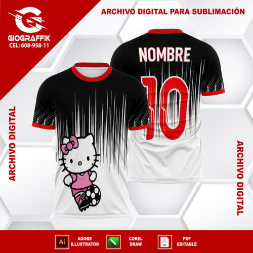 HELLO KITTY FRAN SPORT BLACK RED