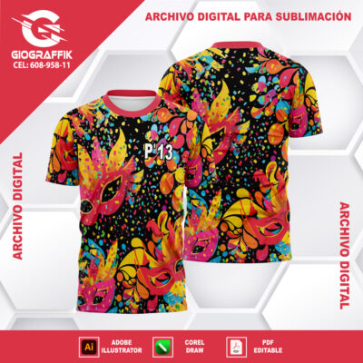 P13 CARNAVAL GRUNGE COLORIDO SERPENTINA