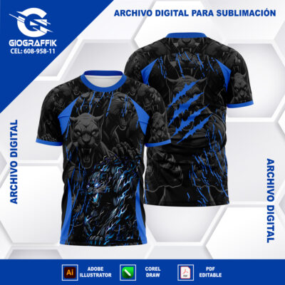 PANTERA BLUE BLACK GRUNGE