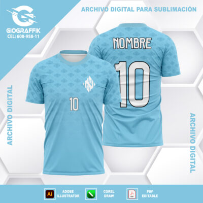 PATTERN DEGRADE CIAN PASTEL BLUE
