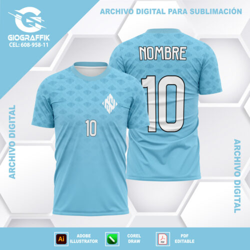 PATTERN DEGRADE CIAN PASTEL BLUE