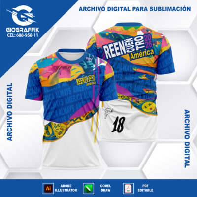 REENCUENTRO AMERICA BLUE GRUNGE CARNAVAL