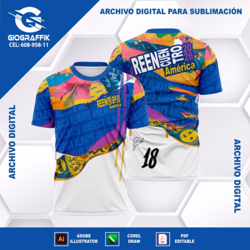 REENCUENTRO AMERICA BLUE GRUNGE CARNAVAL