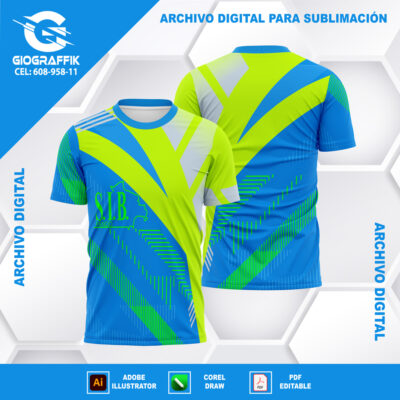 SIB PANDO CHINITO GEOMETRIC GREEN BLUE
