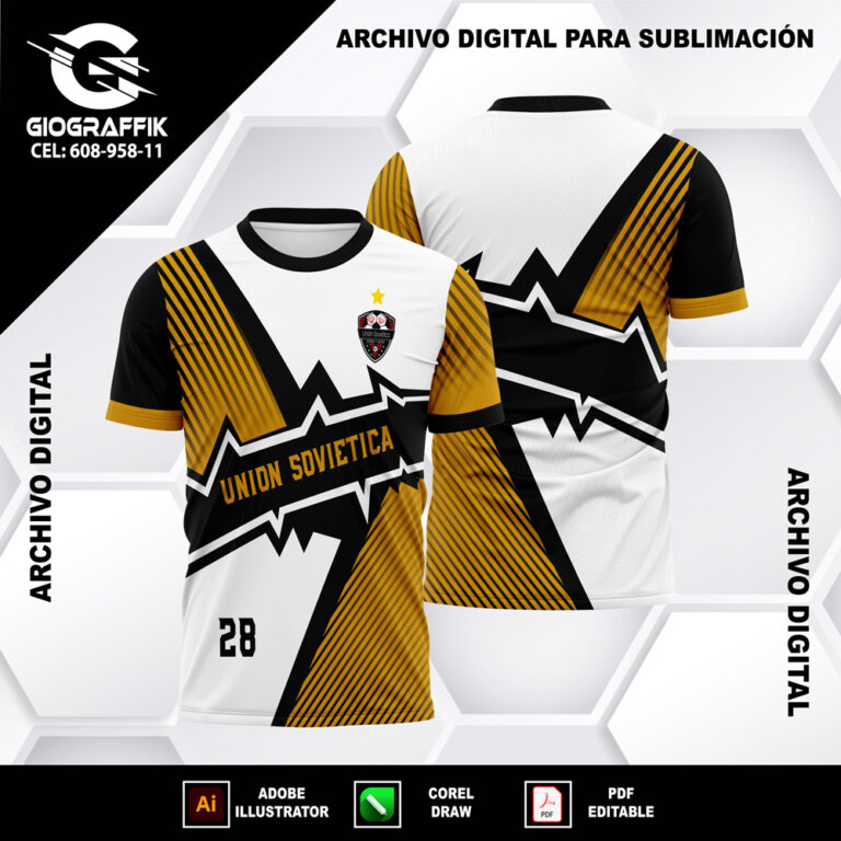UNION SOVIETICA ORANGE BLACK GEOMETRICO