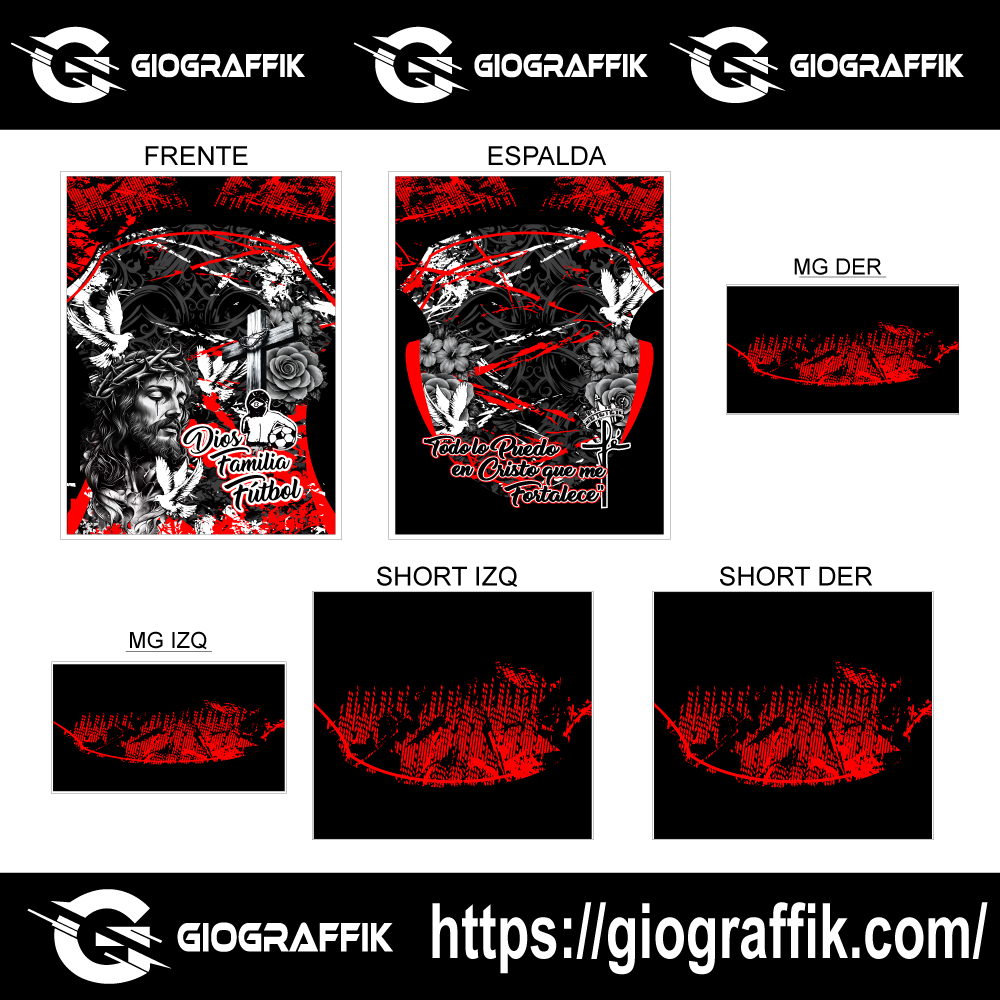 FUTSALERO DIOS FAMILIA RED BLACK GRUNGE - Image 2