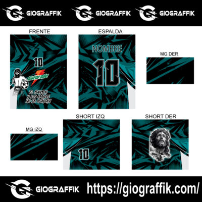 GRUNGE FUTSALERO GREEN GEOMETRICO
