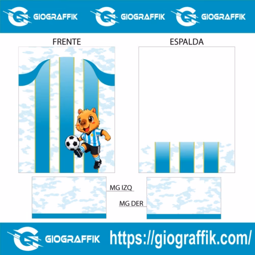 CAPIBARA ARGENTINA CELESTE DEGRADE