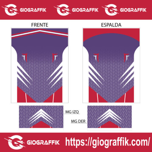 PATTERN DEGRADE LILA RED